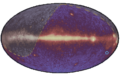Event 42472800 on EGRET 3rd catalogue sky map